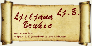 Ljiljana Brukić vizit kartica